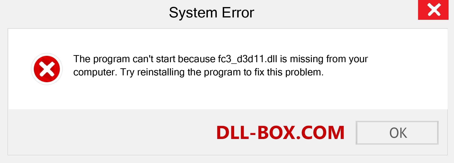  fc3_d3d11.dll file is missing?. Download for Windows 7, 8, 10 - Fix  fc3_d3d11 dll Missing Error on Windows, photos, images